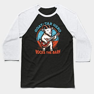 Guitar Playing Goat Baseball T-Shirt